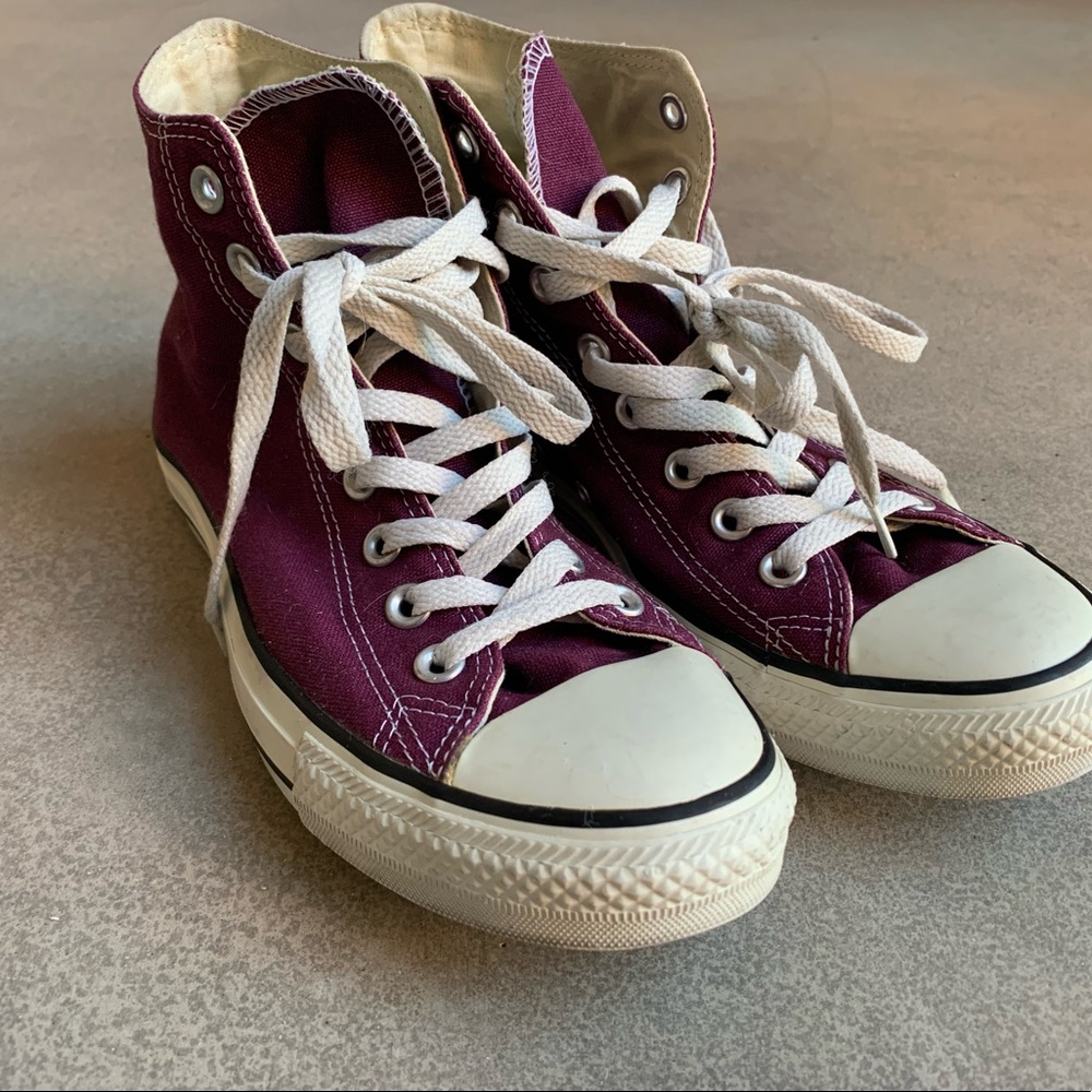 Coverse Purple High Tops